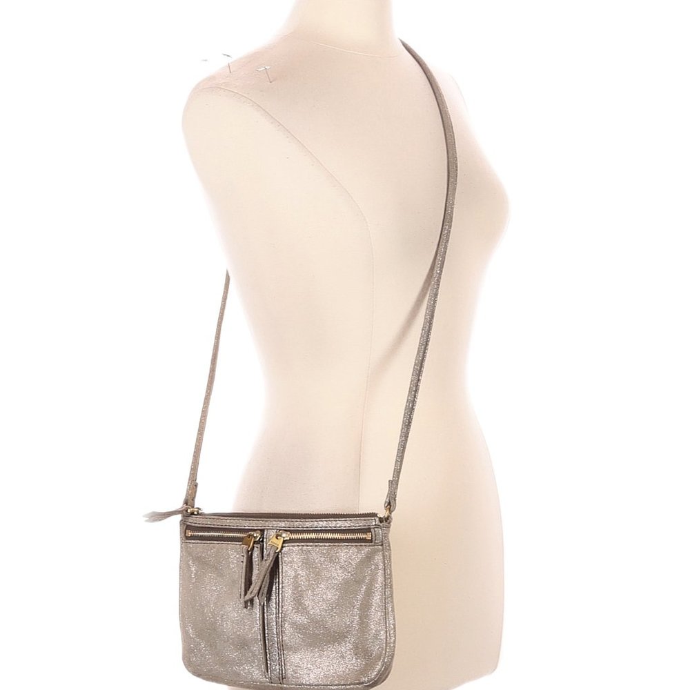 Nice Metallic Fossil Crossbody Bag